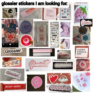 glossier stickers iso